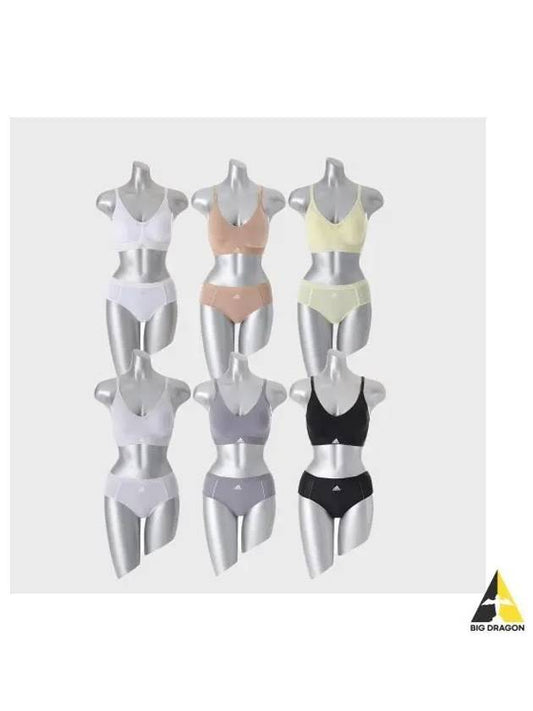 adidas UNDERWEAR No Wire Performance Aero Ready Bra Panties 6 Set - ADIDAS - BALAAN 1