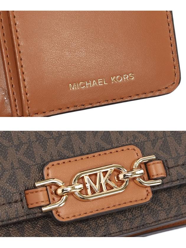 Heather Extra Small Logo Canvas Cross Bag Brown - MICHAEL KORS - BALAAN 7