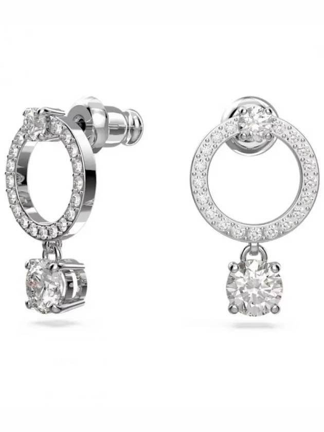 Constella Crystal Hoop Earrings Silver - SWAROVSKI - BALAAN 3