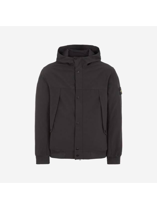 Light Soft Shell R E Dye Technology In Recycled Polyester Hooded Jacket Black - STONE ISLAND - BALAAN 2