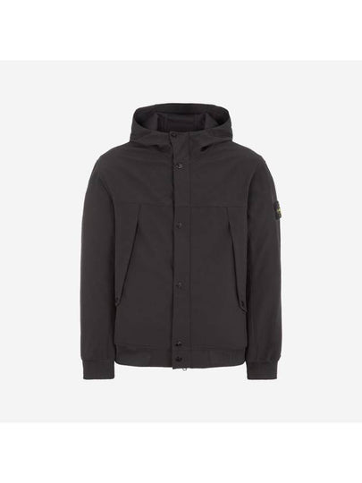 Light Soft Shell R E Dye Technology In Recycled Polyester Hooded Jacket Black - STONE ISLAND - BALAAN 2