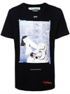 Men's Printed Short Sleeved T-shirt Black - OFF WHITE - BALAAN 3