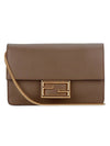 Baguette FF logo flat mini shoulder bag - FENDI - BALAAN.