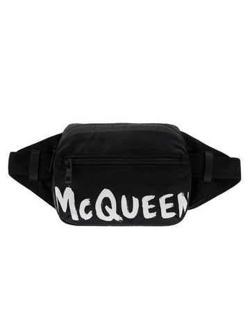 Logo Print Nylon Belt Bag Black - ALEXANDER MCQUEEN - BALAAN 1