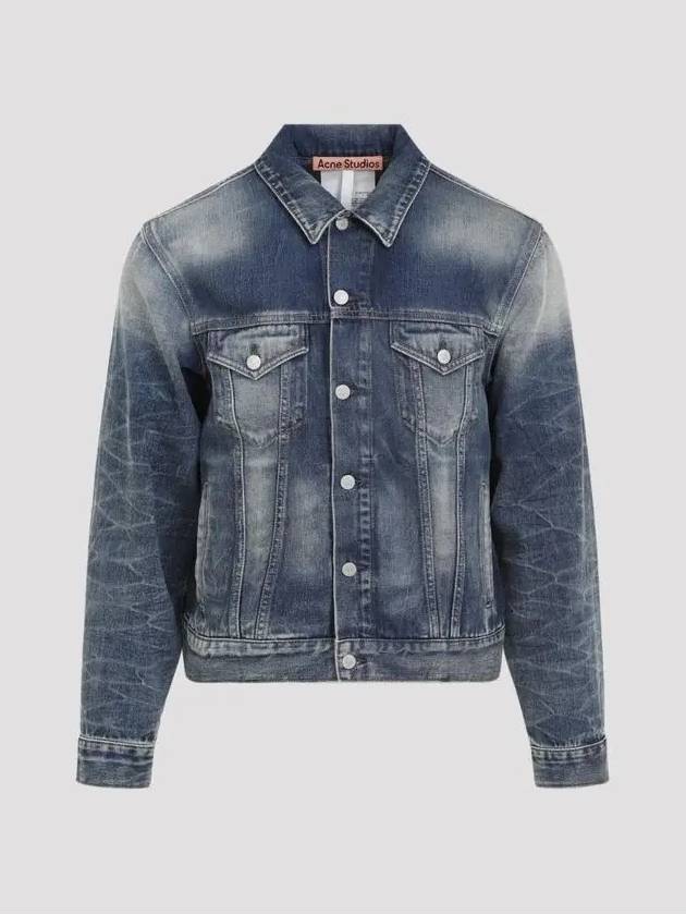 Button Regular Fit Denim Jacket Blue - ACNE STUDIOS - BALAAN 2