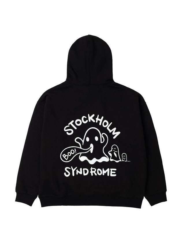 Men's Ghost Print Hoodie Black - STOCKHOLM SYNDROME - BALAAN 1