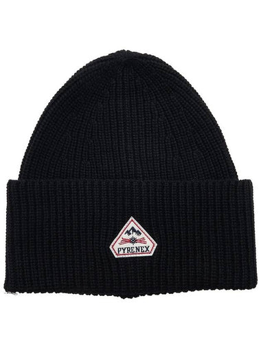 Logo Patch Knit Beanie HUU011 0009 - PYRENEX - BALAAN 1