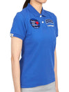 Women's Goody Emblem Short Sleeve PK Shirt Blue - HORN GARMENT - BALAAN 4