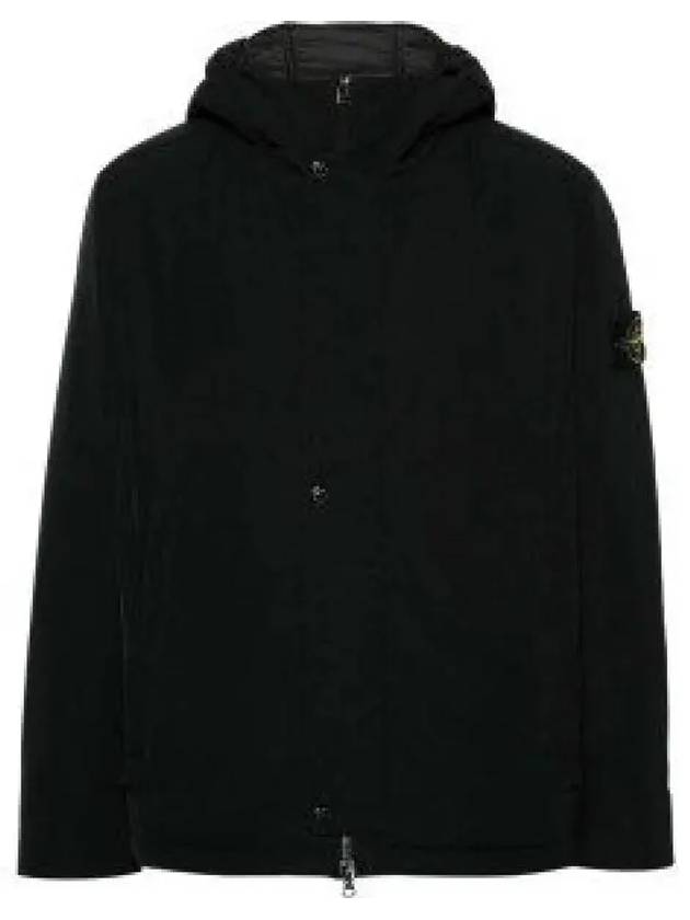 Techno Fabric Hooded Jacket Black - STONE ISLAND - BALAAN 2