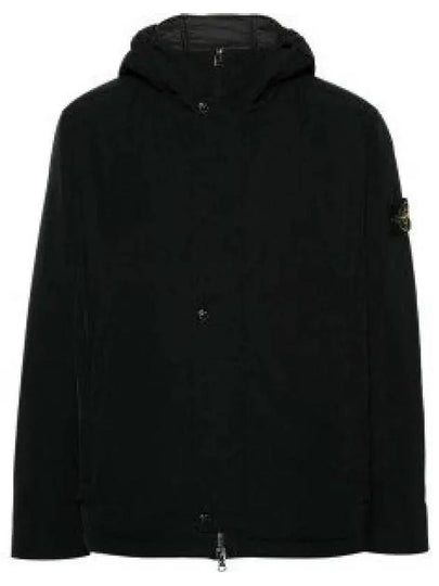 Techno Fabric Hooded Jacket Black - STONE ISLAND - BALAAN 2