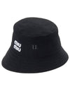 Embroidered Logo Fabric Bucket Hat Black - MIU MIU - BALAAN 2