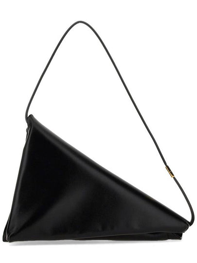 Prisma Triangle Leather Shoulder Bag Black - MARNI - BALAAN 2