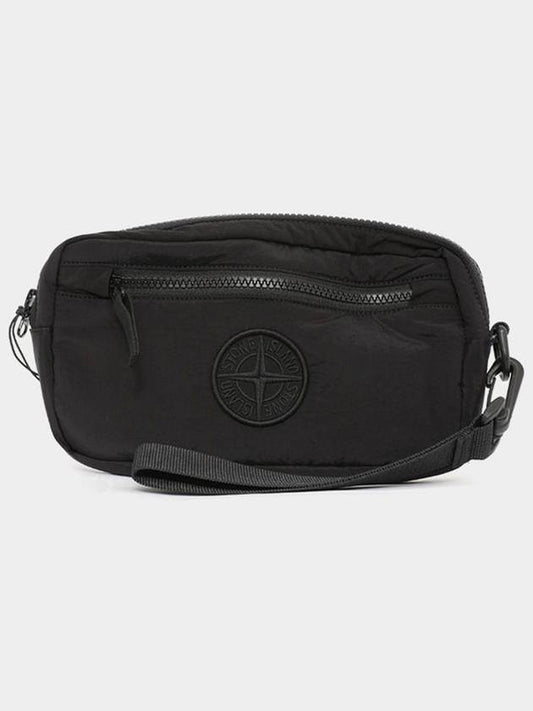 Compass Motif Pouch Bag Black - STONE ISLAND - BALAAN 2