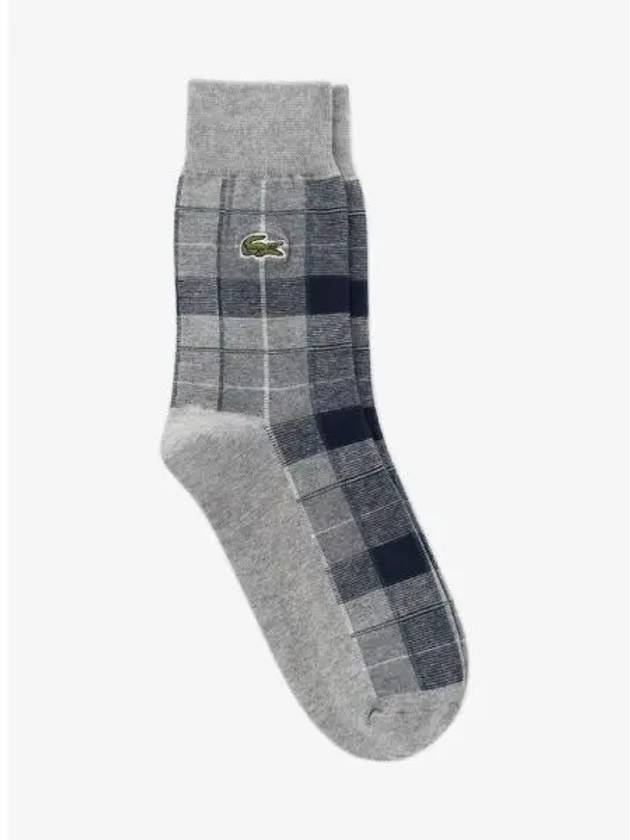 Men s Checked Medium Neck Socks RA108E 54N CCA Domestic Product GQ2N24070546854 - LACOSTE - BALAAN 1