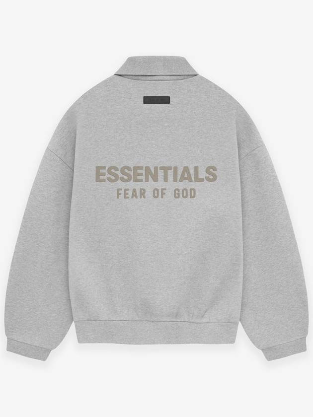 long sleeve polo sweatshirt thread jet black light heather gray - FEAR OF GOD ESSENTIALS - BALAAN 7