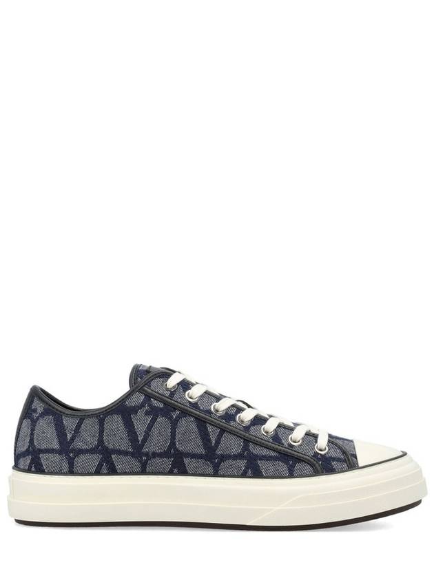 Toile Iconographe Low Top Sneakers Navy - VALENTINO - BALAAN 2