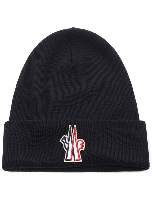 Pure Wool Beanie Black - MONCLER - BALAAN 2