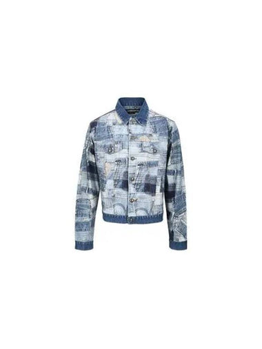 Brno patchwork print jacket awa563m BLUE - ANDERSSON BELL - BALAAN 1