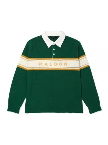 Terry Polo Sweater GREEN UNISEX M3123PKT02GRN - MALBON GOLF - BALAAN 1