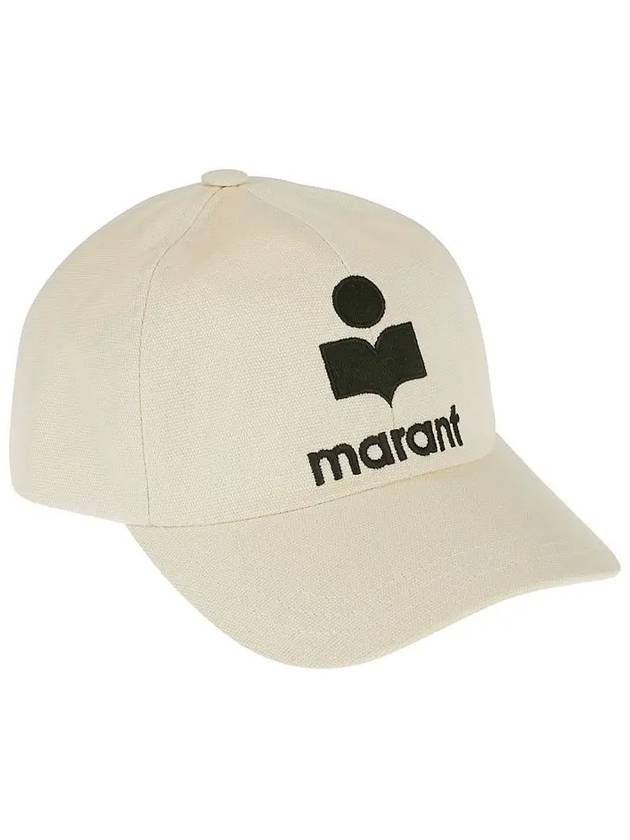 Tyron Embroidered Logo Ball Cap Ecru - ISABEL MARANT - BALAAN 3