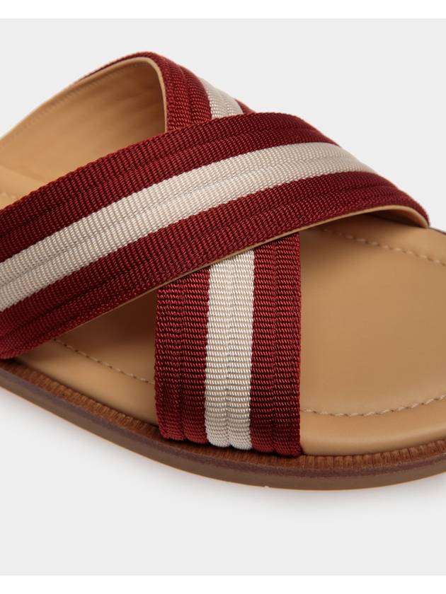 Crossover Strap Slippers Red - BALLY - BALAAN 3