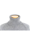 Multicolor Leather Patch Cashmere Turtleneck Knit XL - HERMES - BALAAN 7