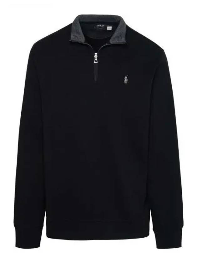 Pony Logo Half Zip-up Sweatshirt Black - POLO RALPH LAUREN - BALAAN 2