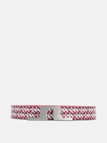 Betsy Print JL Micro Bridge Leather Belt Rose Red - J.LINDEBERG - BALAAN 1