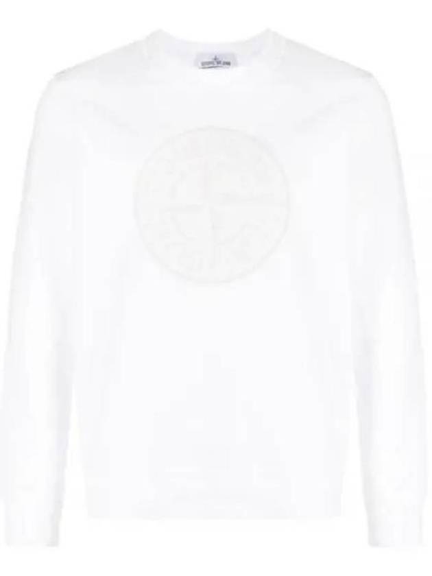 Men's Industrial One Print Sweatshirt White - STONE ISLAND - BALAAN 2