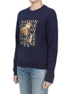 Fox Champion Print Sweatshirt Navy - MAISON KITSUNE - BALAAN 4