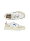 Medalist Leather Suede Low Top Sneakers White Pink - AUTRY - BALAAN 2