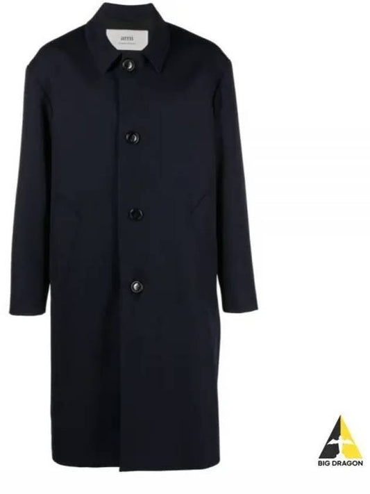 Wool Single Coat Blue - AMI - BALAAN 2