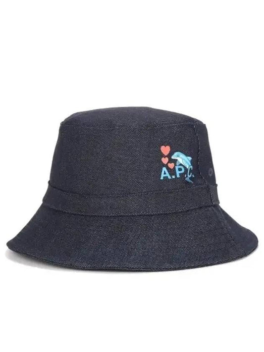 Rou Dolphin Denim Bucket Hat Indigo - A.P.C. - BALAAN 1