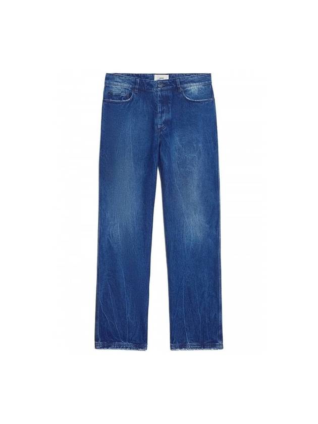 Straight Denim Jeans Blue - AMI - BALAAN 1