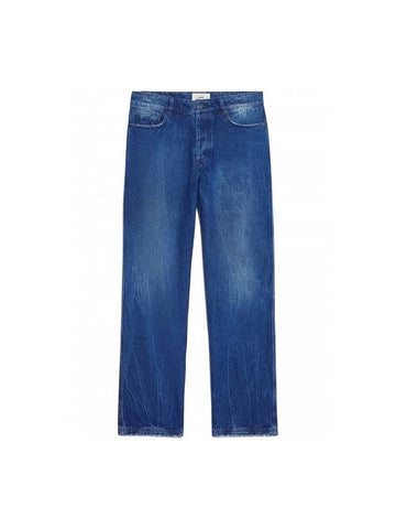 Straight Denim Jeans Blue - AMI - BALAAN 1