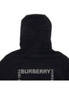 Horseferry Logo Print Cotton Hoodie Black - BURBERRY - BALAAN.