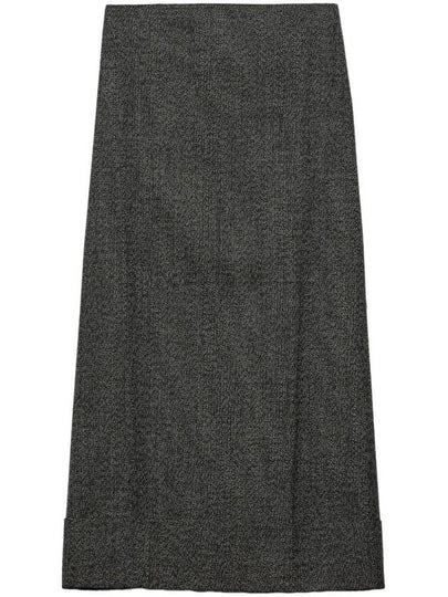 Women's Mouline Maxi Pencil Skirt Black - PRADA - BALAAN 2