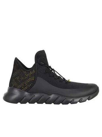 Mesh Low Top Sneakers Black - FENDI - BALAAN 1