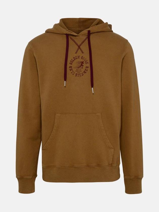 Logo Print Cotton Hoodie Malt - GOLDEN GOOSE - BALAAN 1