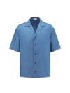 Oblique Cotton Jacquard Short Sleeve Shirt Blue - DIOR - BALAAN 2