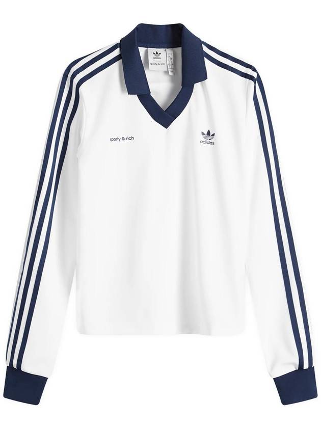 Sporty & Rich Football Jersey Long Sleeve T-Shirt White - ADIDAS - BALAAN 1