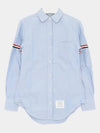 Grossgrain Armband Long Sleeve Shirt Light Blue - THOM BROWNE - BALAAN 4