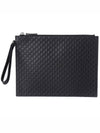 GG Micro Ssima Strap Clutch Bag Black - GUCCI - BALAAN 1