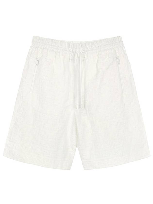 Bermuda FF Cotton Shorts Cream - FENDI - BALAAN 2