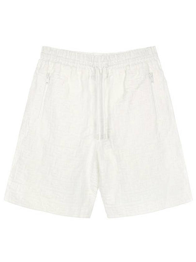 Bermuda FF Cotton Shorts Cream - FENDI - BALAAN 2