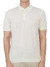 Men's Cotton Polo Shirt Milk - DRUMOHR - BALAAN 2