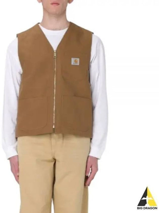 Arbor Cotton Canvas Vest Brown - CARHARTT WIP - BALAAN 2