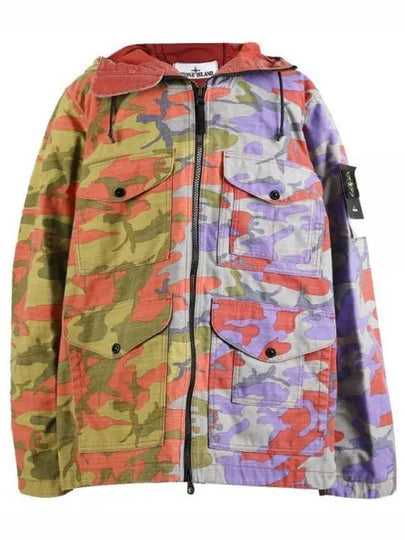 Heritage Camo Ripstop Nylon Watro Down Zip-up Jacket Brick - STONE ISLAND - BALAAN 2