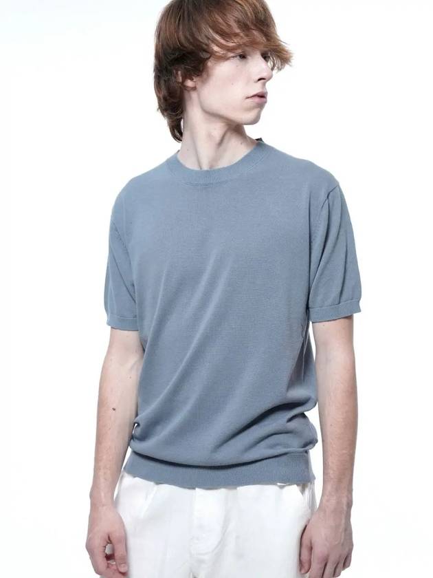 Men s LBRHK SK Linen Basic Round Half Knit Sky - CHANCE'S NOI - BALAAN 8