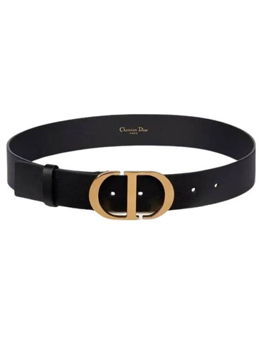 30 Montaigne Leather Belt Black - DIOR - BALAAN 1